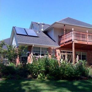 Home with solar panel