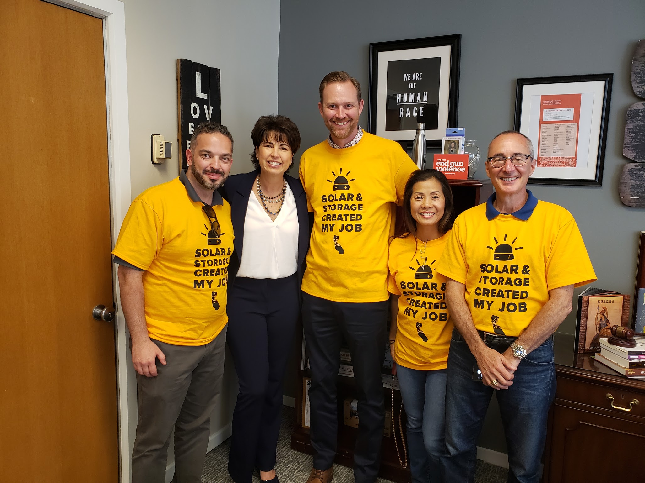 Adam Chrisman, and Amir Habibi of SunEarth, pictured with Cimmaron Solar during the August 2019 Solar Lobby Day!